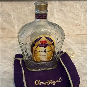 Crown Royal Whiskey Bottle with Purple Bag